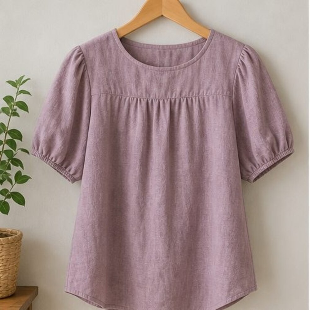 Mauve Puff Sleeve Top